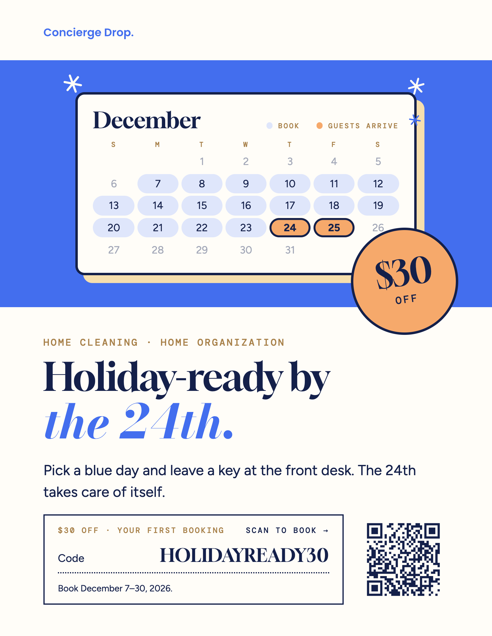 December calendar flyer in the new style