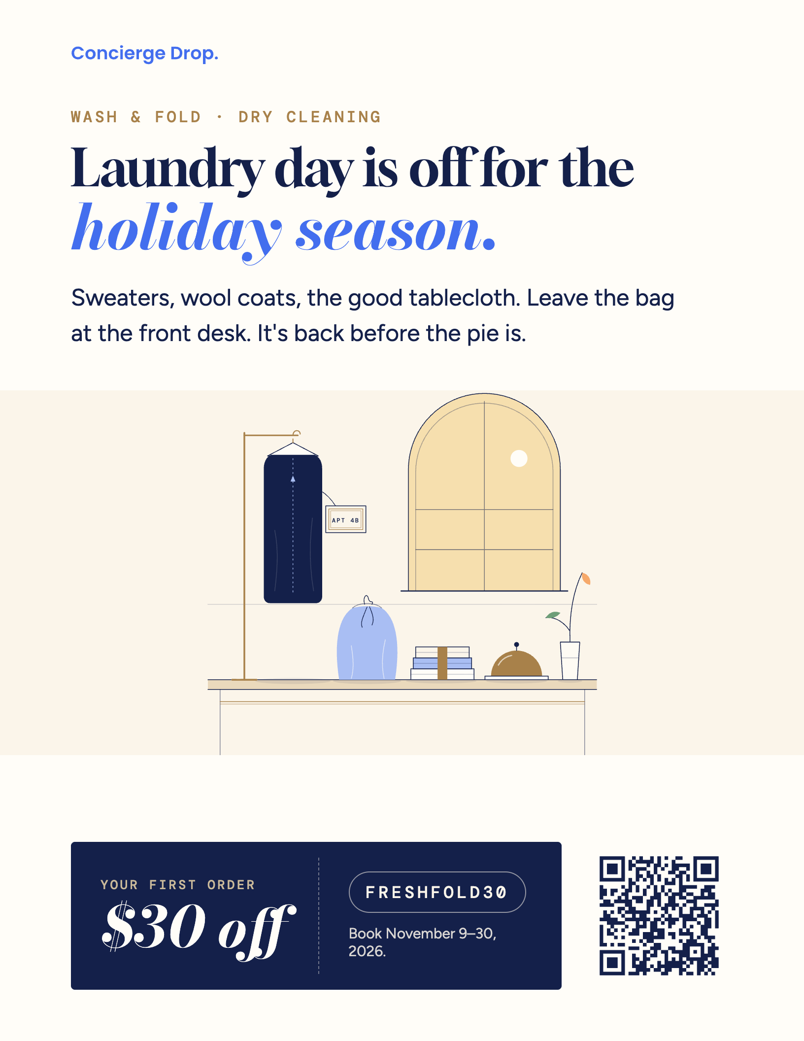 November laundry flyer in the new style