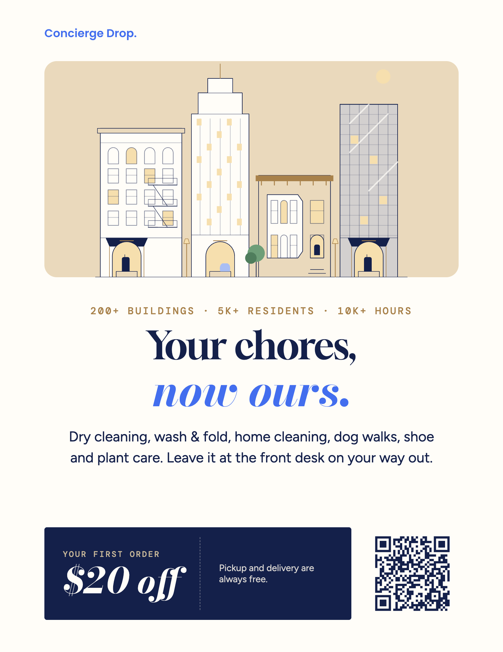 Sign-up flyer in the new style